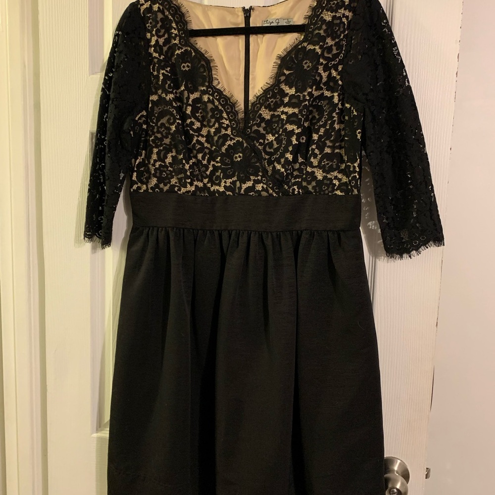 Black lace Eliza J size 14 formal dress.